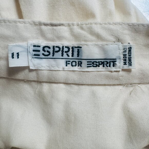 Y2K WOMENS Pants DropWaist Pleated Tapered Creamy White 100% Cotton BOHO SZ11 - Picture 5 of 11